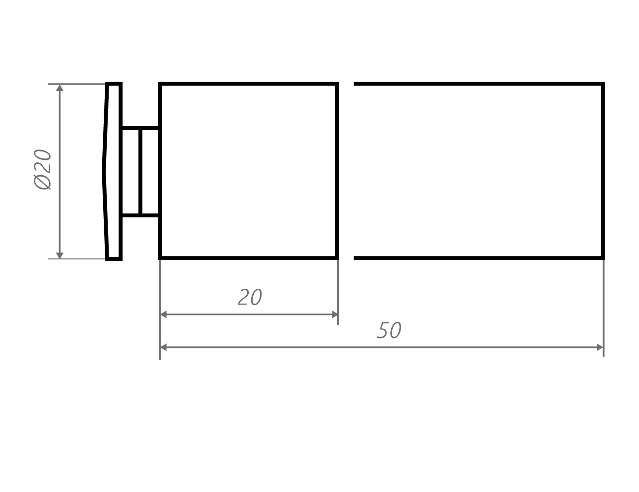 Zeichnung Wandhalter li20.20, li20.50